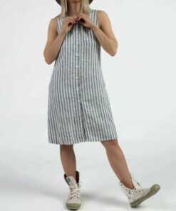 Button-Up Linen Dress SA10